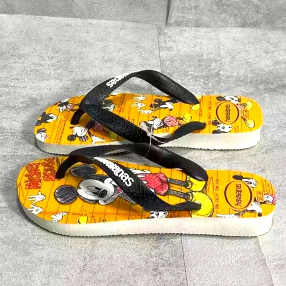 NWT Youth Havaianas Mickey Mouse Disney Flip-flops - Picture 6 of 9